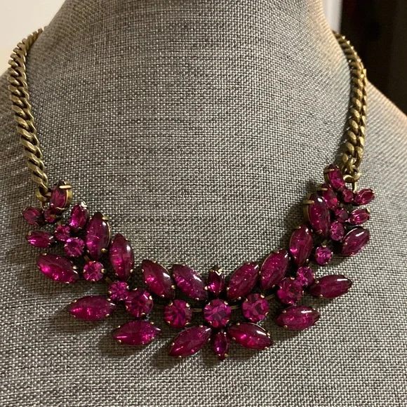 Fossil Pink Rhinestone necklace - Picture 1 of 3